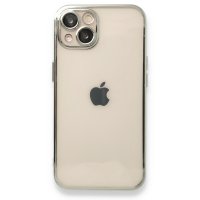 Newface iPhone 14 Kılıf Razer Lensli Silikon - Gümüş