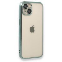Newface iPhone 14 Plus Kılıf Razer Lensli Silikon - Yeşil