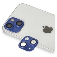 Newface iPhone 13 Mini Pers Alüminyum Kamera Lens - Lacivert