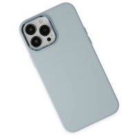 Newface iPhone 13 Pro Kılıf Asya Deri Silikon - Sierra Blue