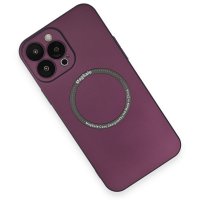 Newface iPhone 13 Pro Kılıf Jack Magneticsafe Lens Silikon - Mürdüm