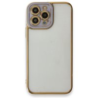 Newface iPhone 13 Pro Kılıf Liva Lens Silikon - Lila