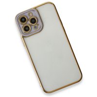 Newface iPhone 13 Pro Kılıf Liva Lens Silikon - Lila