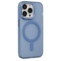 Newface iPhone 13 Pro Kılıf Lodos Magneticsafe Mat Kapak - Sierra Blue