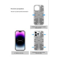 Newface iPhone 13 Pro Kılıf Mekanik Bumper Kapak - Mavi