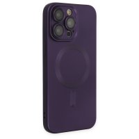 Newface iPhone 13 Pro Kılıf Moshi Lens Magneticsafe Silikon - Mor