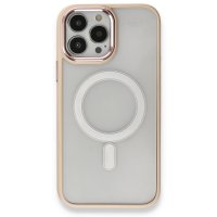 Newface iPhone 13 Pro Kılıf Room Magneticsafe Silikon - Pudra