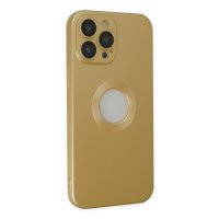 Newface iPhone 13 Pro Kılıf Vamos Lens Silikon - Gold