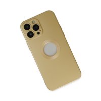 Newface iPhone 13 Pro Kılıf Vamos Lens Silikon - Gold