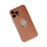 Newface iPhone 13 Pro Kılıf Vamos Lens Silikon - Turuncu