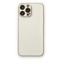 Newface iPhone 13 Pro Max Kılıf Coco Karbon Silikon - Beyaz