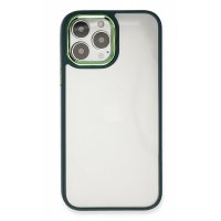 Newface iPhone 13 Pro Max Kılıf Dora Kapak - Haki Yeşil