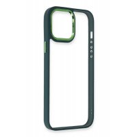 Newface iPhone 13 Pro Max Kılıf Dora Kapak - Haki Yeşil