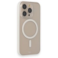Newface iPhone 13 Pro Max Kılıf Grand Magneticsafe Kapak - Beyaz