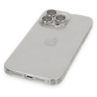 Newface iPhone 13 Pro Max Kılıf Luko Lens Silikon - Gümüş