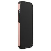 Newface iPhone 13 Pro Max Kılıf Mega Standlı Silikon - Pudra