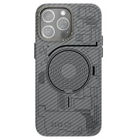 Newface iPhone 13 Pro Max Kılıf Mekanik Magsafe Kapak - Füme - 1