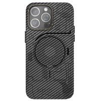 Newface iPhone 13 Pro Max Kılıf Mekanik Magsafe Kapak - Siyah