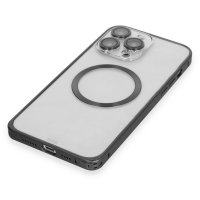 Joko iPhone 13 Pro Max Kılıf Metal Bumper Magneticsafe Kapak - Siyah