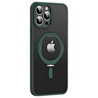 Newface iPhone 13 Pro Max Kılıf Mudo Mat Magneticsafe Kapak - Köknar Yeşili