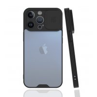 Newface iPhone 13 Pro Max Kılıf Platin Kamera Koruma Silikon - Siyah