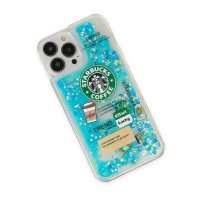 Newface iPhone 13 Pro Max Kılıf Starbuck Sulu Silikon - Turkuaz