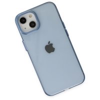 Newface iPhone 14 Kılıf Anka PC Sert Metal Kapak - Mavi