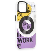 Newface iPhone 14 Kılıf Apollo Magneticsafe Desenli Kapak - Apollo Şeffaf - 6