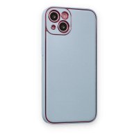 Newface iPhone 14 Kılıf Coco Deri Silikon Kapak - Sky Blue