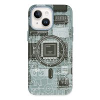 Newface iPhone 14 Kılıf Fosforlu Metal Slim Magneticsafe Kapak - Yeşil