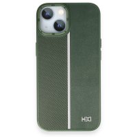 HDD iPhone 14 Kılıf HBC-155 Lizbon Kapak - Koyu Yeşil