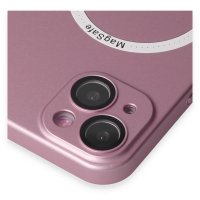 Newface iPhone 14 Kılıf Jack Magneticsafe Lens Silikon - Rose Gold