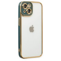 Newface iPhone 14 Kılıf Liva Lens Silikon - Yeşil