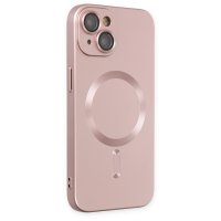 Newface iPhone 14 Kılıf Moshi Lens Magneticsafe Silikon - Rose Gold