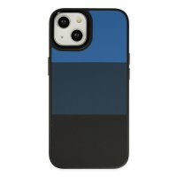 Newface iPhone 14 Plus Kılıf King Kapak - Mavi-Siyah