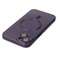 Newface iPhone 14 Plus Kılıf Moshi Lens Magneticsafe Silikon - Mor