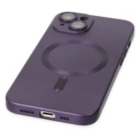 Newface iPhone 14 Plus Kılıf Moshi Lens Magneticsafe Silikon - Mor