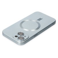 Newface iPhone 14 Plus Kılıf Moshi Lens Magneticsafe Silikon - Sierra Blue