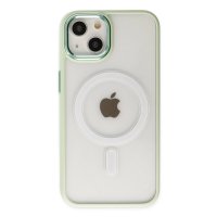 Newface iPhone 14 Plus Kılıf Room Magneticsafe Silikon - Su Yeşili