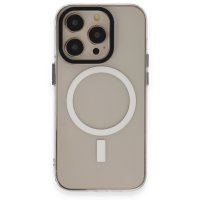 Newface iPhone 14 Pro Kılıf Anka PC Magneticsafe Sert Metal Kapak - Şeffaf