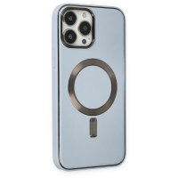 Newface iPhone 14 Pro Kılıf Coco Deri Magneticsafe Silikon - Sierra Blue