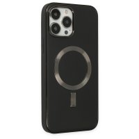 Newface iPhone 14 Pro Kılıf Coco Deri Magneticsafe Silikon - Siyah