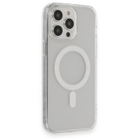 Newface iPhone 14 Pro Kılıf Matte Şeffaf Magneticsafe - Şeffaf