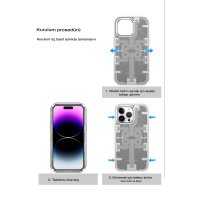 Newface iPhone 14 Pro Kılıf Mekanik Bumper Kapak - Siyah