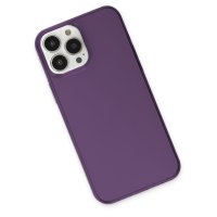 Newface iPhone 14 Pro Kılıf Pc Sert Şeffaf Kapak - Mor