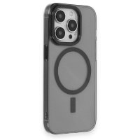Newface iPhone 14 Pro Max Kılıf Anka PC Magneticsafe Sert Metal Kapak - Siyah