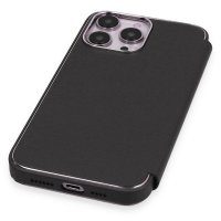 Newface iPhone 14 Pro Max Kılıf Dolpin Kapaklı - Siyah