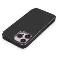 Newface iPhone 14 Pro Max Kılıf Dolpin Kapaklı - Siyah