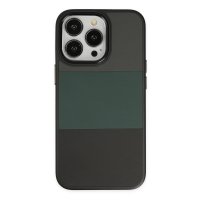 Newface iPhone 14 Pro Max Kılıf King Kapak - Gri-Siyah