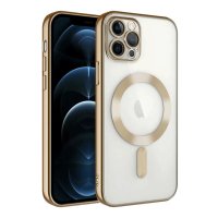 Newface iPhone 14 Pro Max Kılıf Kross Magneticsafe Kapak - Gold